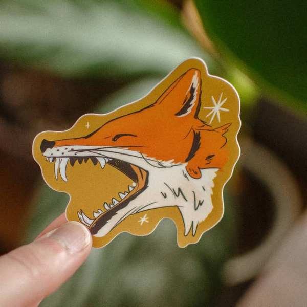 Angry Fox Sticker | Brush + Bird Paper Co. | boogie + birdie