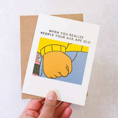 People Your Age Are Old Arthur Birthday Card | Simple Whimsy | boogie + birdie