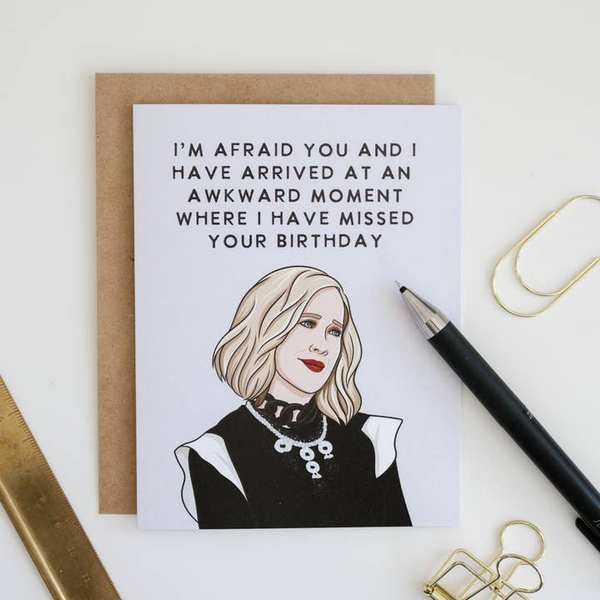 Awkward Moira Belated Birthday Card | Simple Whimsy | boogie + birdie