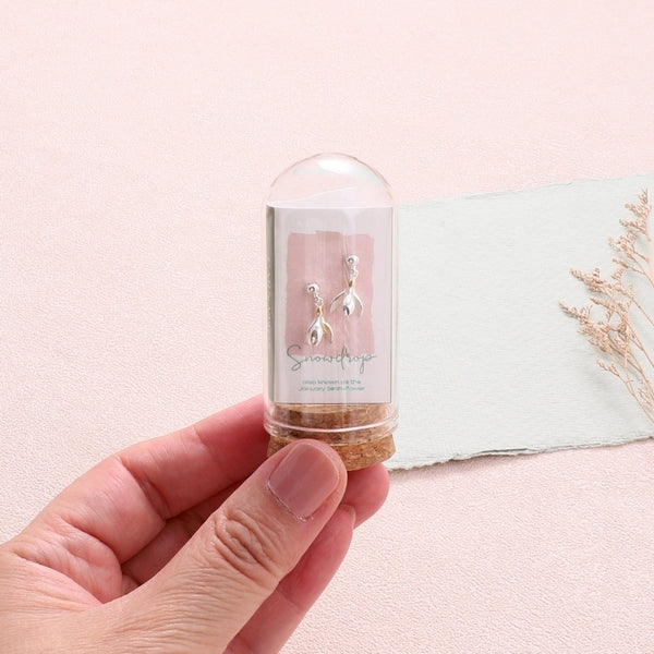 January Snowdrop Birth Flower Stud Earrings | Attic Creations | boogie + birdie