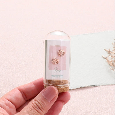 Rose June Birth Flower Stud Earrings | Attic Creations | boogie + birdie