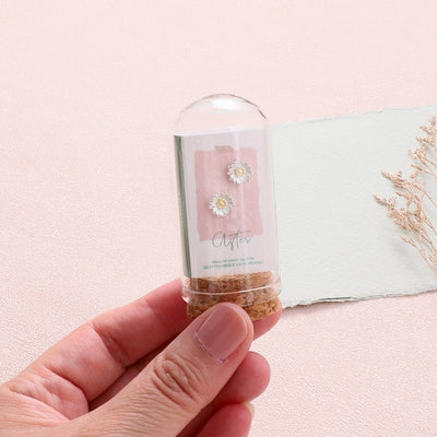 Aster September Birth Flower Stud Earrings | Attic Creations | boogie + birdie