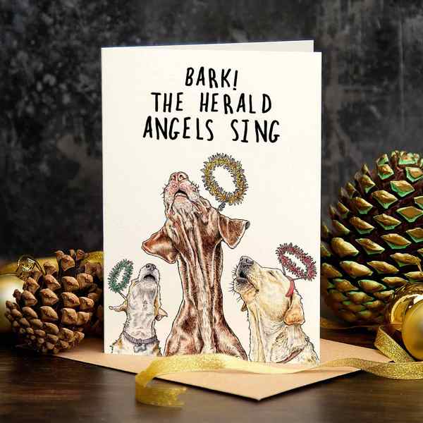Bark Angels Christmas Card (C11) | Bewilderbeest | boogie + birdie