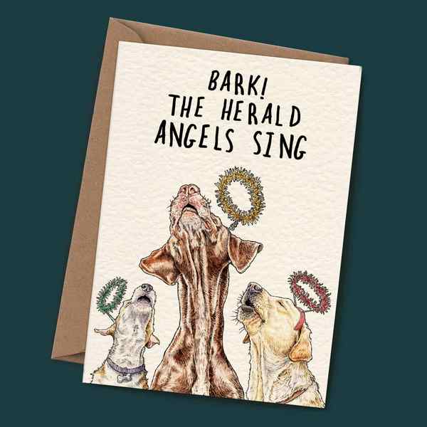 Bark Angels Christmas Card (C11) | Bewilderbeest | boogie + birdie