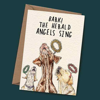 Bark Angels Christmas Card (C11) | Bewilderbeest | boogie + birdie