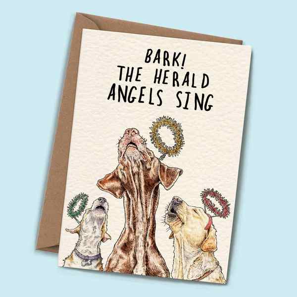 Bark Angels Christmas Card (C11) | Bewilderbeest | boogie + birdie