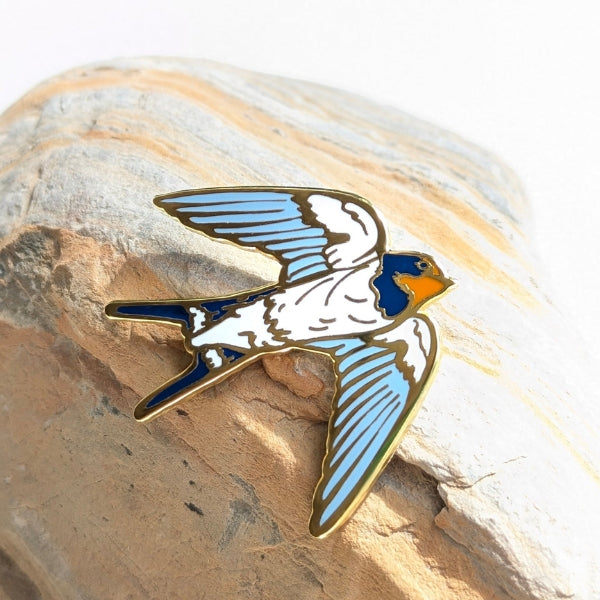 Barn Swallow Enamel Pin | Crystal Driedger | boogie + birdie