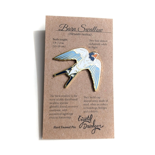 Barn Swallow Enamel Pin | Crystal Driedger | boogie + birdie