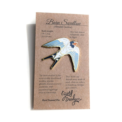 Barn Swallow Enamel Pin | Crystal Driedger | boogie + birdie