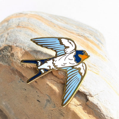 Barn Swallow Enamel Pin | Crystal Driedger | boogie + birdie