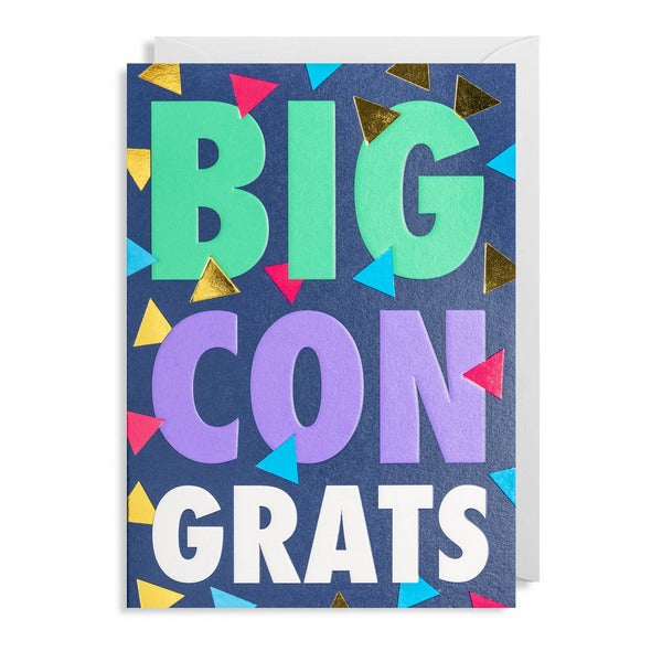 Big Congrats Confetti Card | Greeting Cards | boogie + birdie