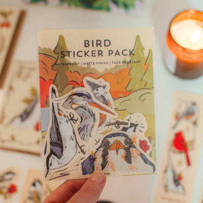 Birds Sticker | Set of 5 | Brush + Bird Paper Co. | boogie + birdie