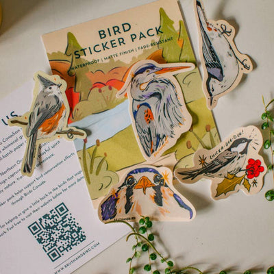 Birds Sticker | Set of 5 | Brush + Bird Paper Co. | boogie + birdie