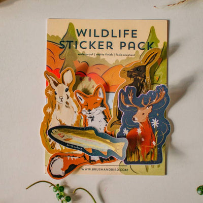 Birds Sticker | Set of 5 | Brush + Bird Paper Co. | boogie + birdie