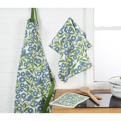 Birds and Leaves Dishcloth + Tea Towel Set | Kitchen | boogie + birdie