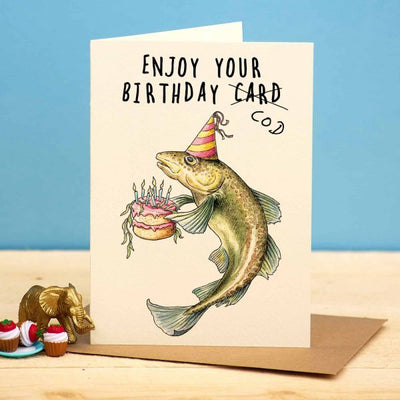 Cod Birthday Card (B02) | Bewilderbeest | boogie + birdie