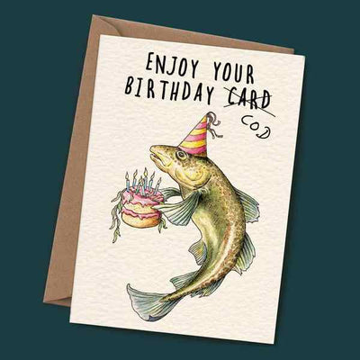 Cod Birthday Card (B02) | Bewilderbeest | boogie + birdie