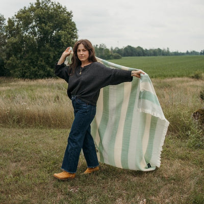 Honeydew Large Alpaca Throw (SBT18) | Pokoloko | boogie + birdie