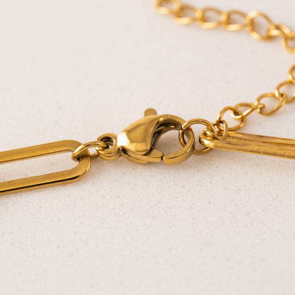 Gold Waterproof Bold Paperclip Bracelet (3WP-FA25022-GLD) | Lover's Tempo | boogie + birdie
