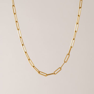 Gold Waterproof Bold Paperclip Necklace (2WP_FA25002-GLD) | Lover’s Tempo | boogie + birdie