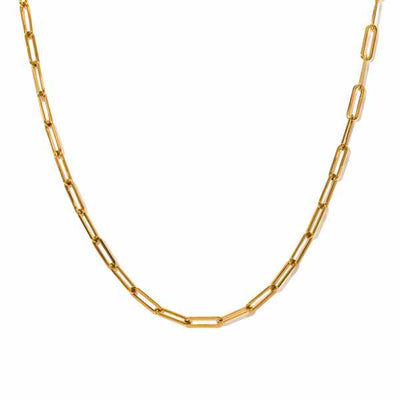 Gold Waterproof Bold Paperclip Necklace (2WP_FA25002-GLD) | Lover’s Tempo | boogie + birdie