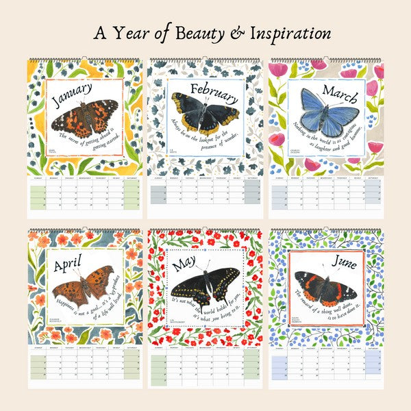 Butterflies Wall 2026 Calendar | Heirloom Island | boogie + birdie