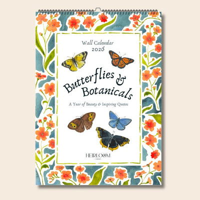 Butterflies Wall 2026 Calendar | Heirloom Island | boogie + birdie