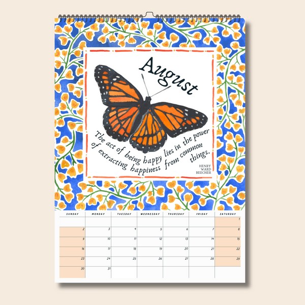 Butterflies Wall 2026 Calendar | Heirloom Island | boogie + birdie