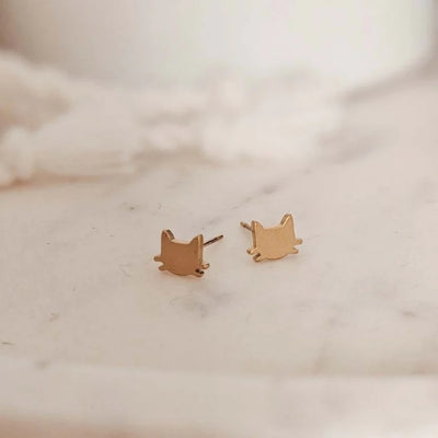 Gold Cats Stud Earrings | Mimi & August | boogie + birdie