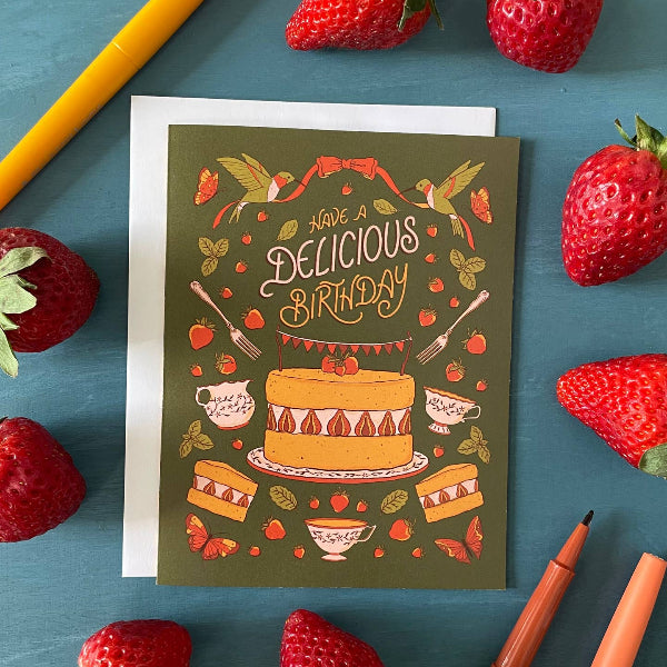 Cups & Cake Birthday Card | Carabara Designs | boogie + birdie
