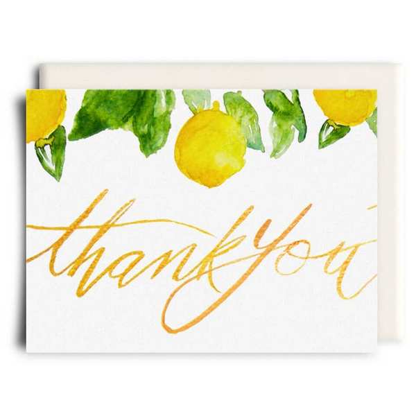 Lemon Thank You Card  | Inkwell Cards | boogie + birdie