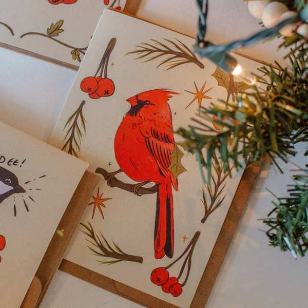 Cardinal Christmas Card | Brush + Bird Paper Co. | boogie + birdie