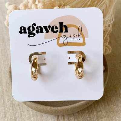 Gold Chloe Hoops (CHL-HOO-25) | Agaveh Girl | boogie + birdie