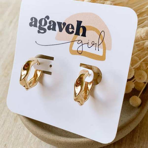 Gold Chloe Hoops (CHL-HOO-25) | Agaveh Girl | boogie + birdie