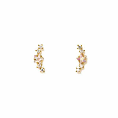 Gold Stargazer Clear Climber Earrings (1FA25004-CLR) | Lover's Tempo | boogie + birdie