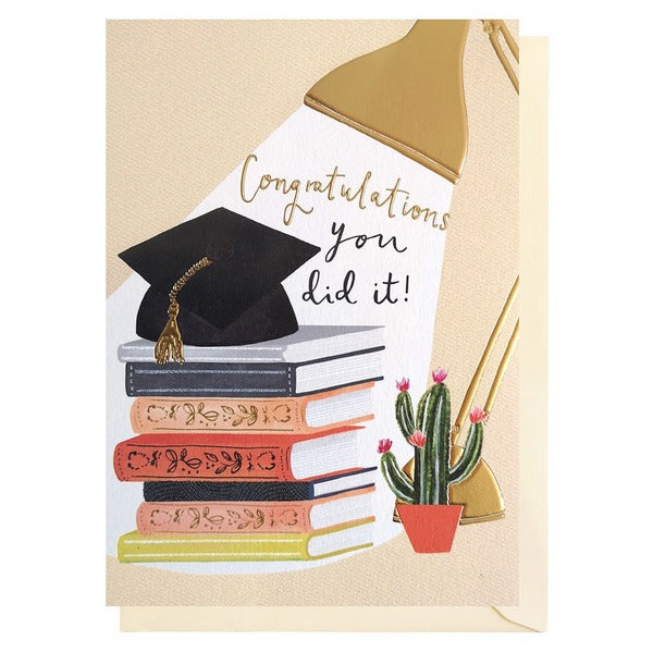 Congrats You Did It Books Graduation Card | Greeting Cards | boogie + birdie