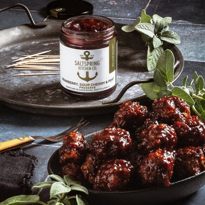 Cranberry, Sour Cherry & Port Preserve | Saltspring Kitchen | boogie + birdie