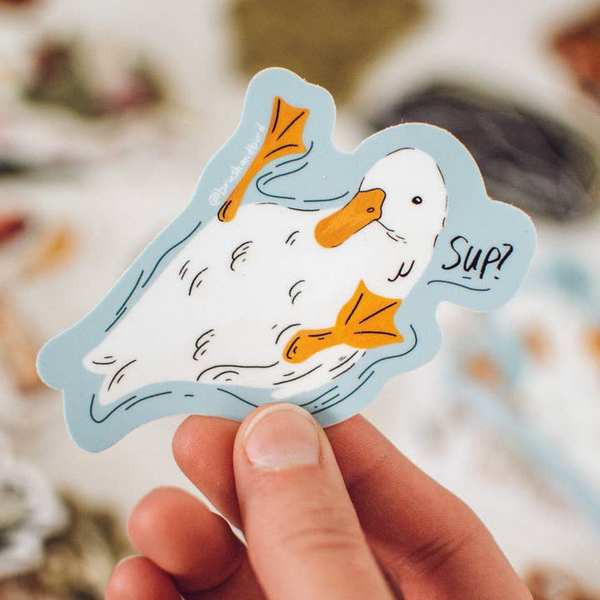 Cute Duck Sticker | Brush + Bird Paper Co. | boogie + birdie