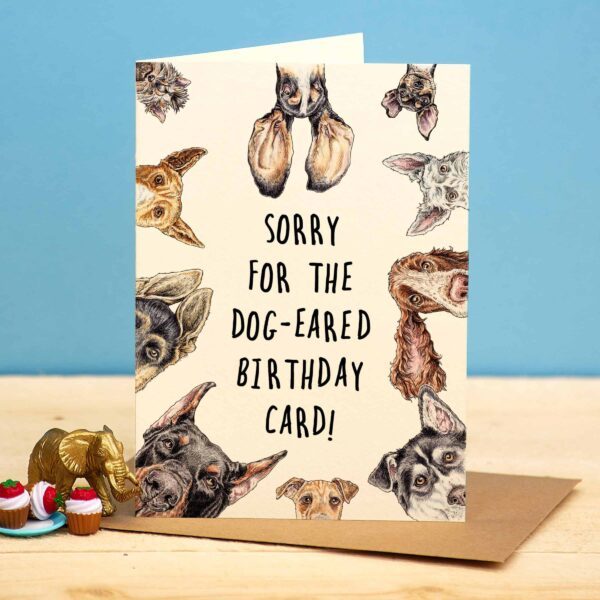 Dog Eared Birthday Card (D14) | Bewilderbeest | boogie + birdie