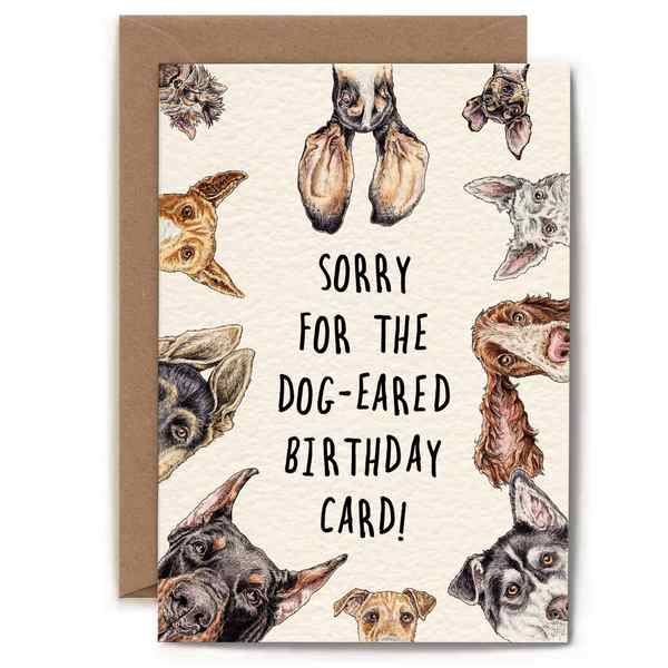 Dog Eared Birthday Card (D14) | Bewilderbeest | boogie + birdie