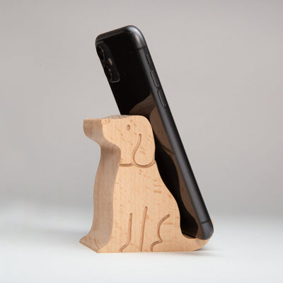 Dog Beechwood Phone Stand | Home | boogie + birdie