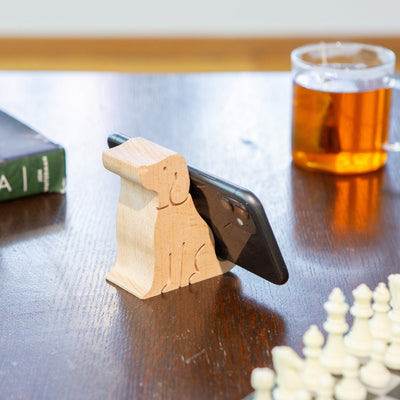 Dog Beechwood Phone Stand | Home | boogie + birdie