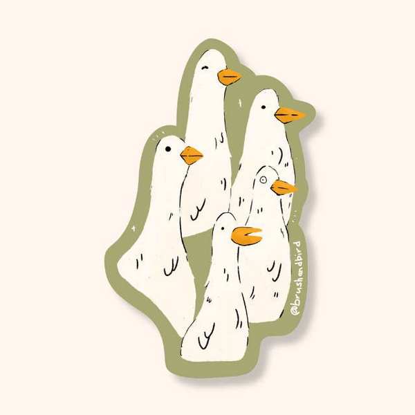 Duck Group Sticker | Brush + Bird Paper Co. | boogie + birdie