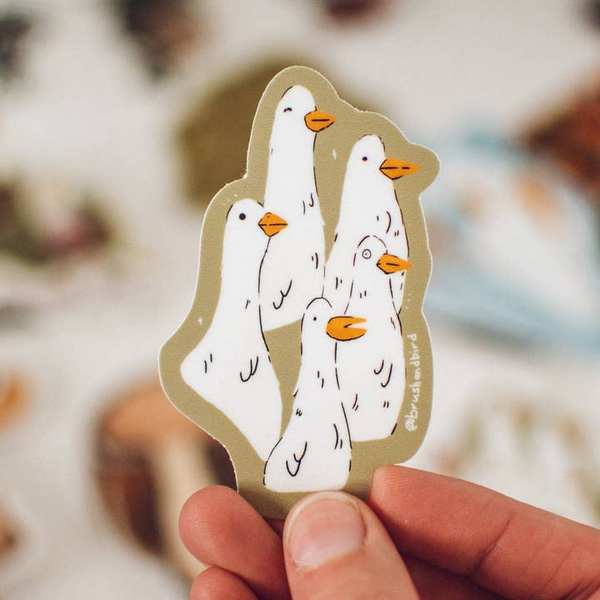 Duck Group Sticker | Brush + Bird Paper Co. | boogie + birdie