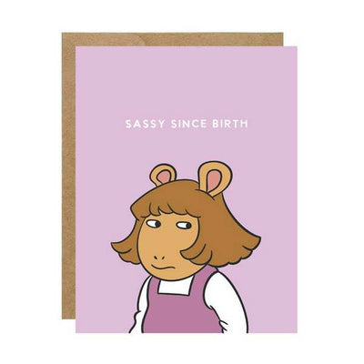 D.W. Sassy Since Birth Birthday Card | Simple Whimsy | boogie + birdie