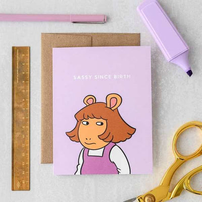 D.W. Sassy Since Birth Birthday Card | Simple Whimsy | boogie + birdie