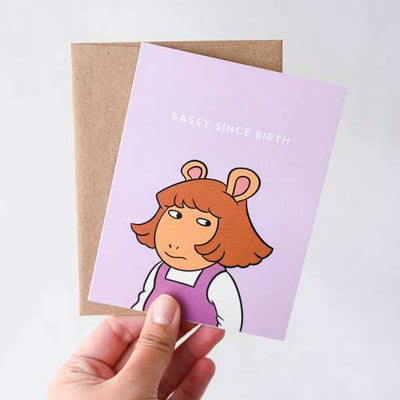 D.W. Sassy Since Birth Birthday Card | Simple Whimsy | boogie + birdie