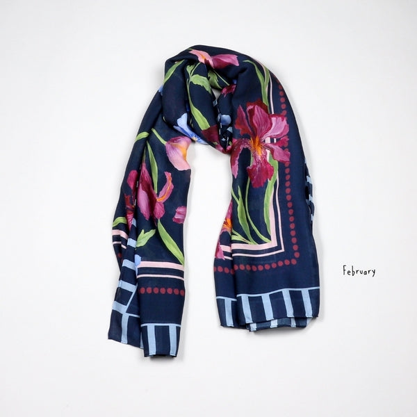 February Violet Birth Flower Scarf | Attic Creations | boogie + birdie