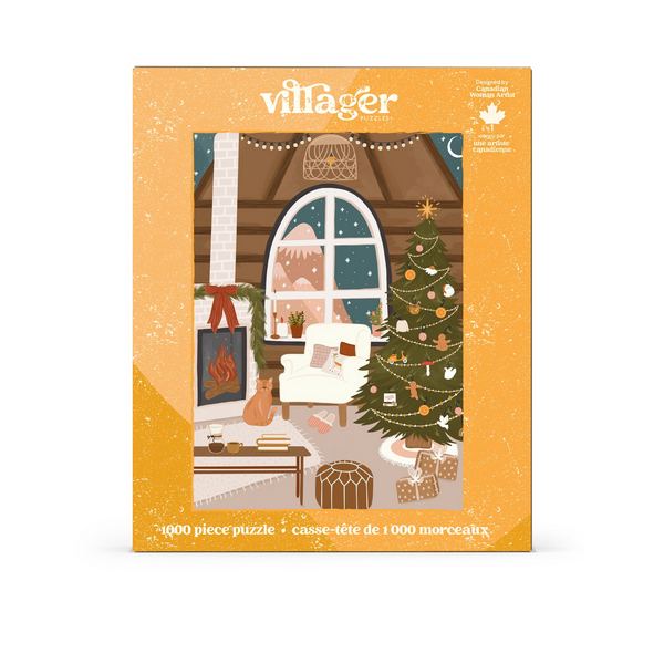 Fireside Christmas 1000 PC Puzzle (VPFXMAS01) | Villager Puzzles | boogie + birdie