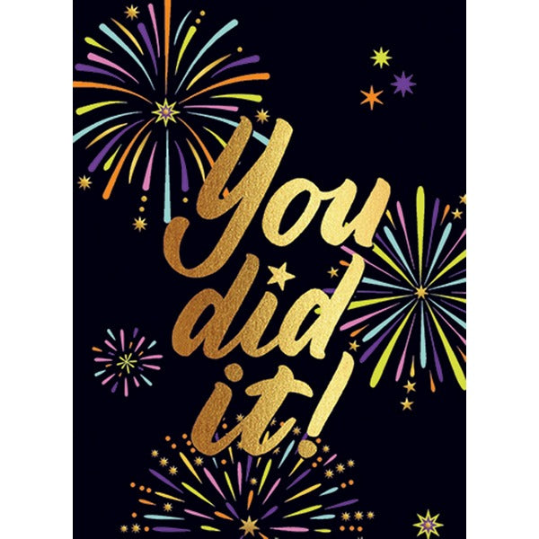 You Did It Fireworks Graduation Card | Greeting Cards | boogie + birdie